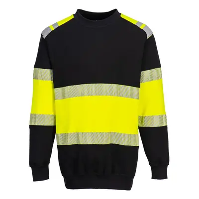 (Yellow/Black, XXL) Portwest PW3 Flame Resistant Class Sweatshirt