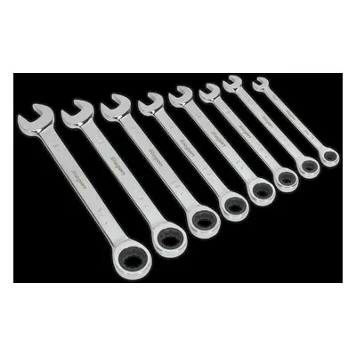 Combination Ratchet Spanner Set 8pc Imperial