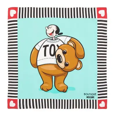 Moschino Boutique Olive Oyl as Toy Bear Scarf - Turquoise