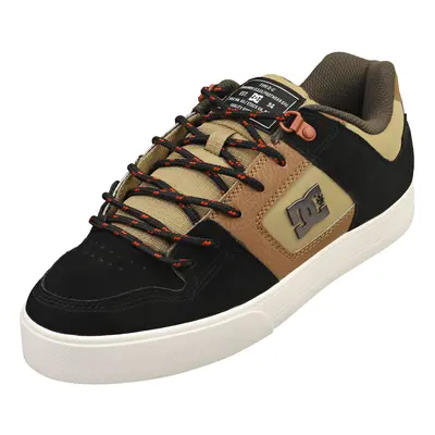 (8.5) DC Shoes Pure Wnt Mens Skate Trainers in Brown Green