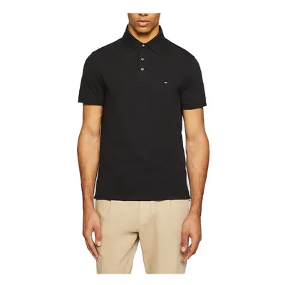 (Black, XS) Tommy Hilfiger Mens Polo Shirts Cotton T-Shirt