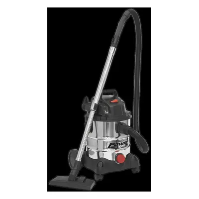 Vacuum Cleaner Industrial Wet & Dry 20L 1250W/230V Stainless Drum