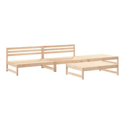 (natural pine) vidaXL Garden Lounge Set Wooden Bench Outdoor Bench Piece Solid Wood Pine