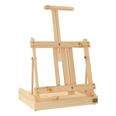 vidaXL Table Easel Adjustable Table Box Easel with Drawer Solid Wood Pine