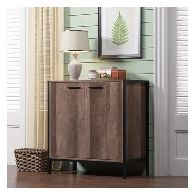 FWStyle Door Sideboard with Shelves Brown