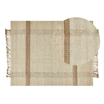 Jute Area Rug x cm Beige YELMEZ