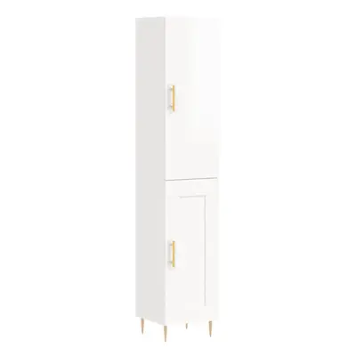 (high gloss white, wood door) vidaXL Highboard Sideboard Tall Storage Cabinet Side Cabinet Engin