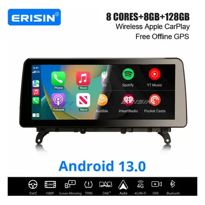 12.3" IPS 8-Core Android DAB+ Car Stereo For BMW X3 F25 X4 F26 CiC Satnav 8GB+128GB CarPlay Andr