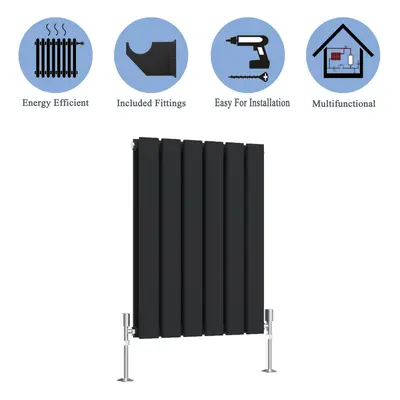 (Black, 600*408mm ?double?) Flat Panel Column Radiator