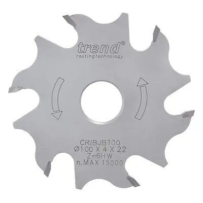 Trend CR/BJB100 Craft Pro Biscuit Joining Circular Saw Blade, Tungsten Carbide Tipped, 100mm x T