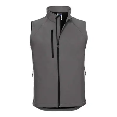 (S, Titanium) Russell Mens Softshell Gilet