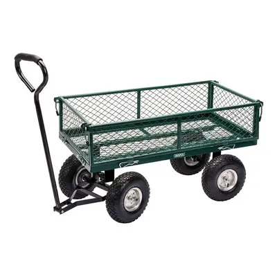 Draper Tools Steel Mesh Gardeners Cart Green and Black Powered Utility Cart