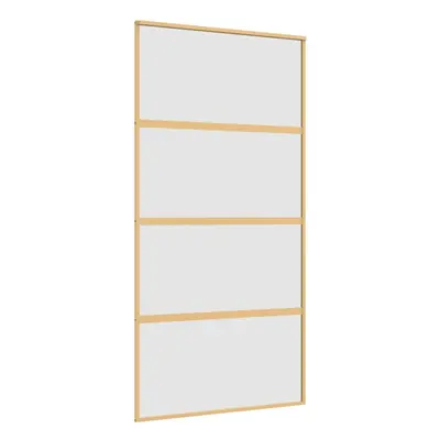 (gold, 102.5 x cm/frosted) vidaXL Sliding Door Inner Glass Door Sliding Barn Door Aluminium and 