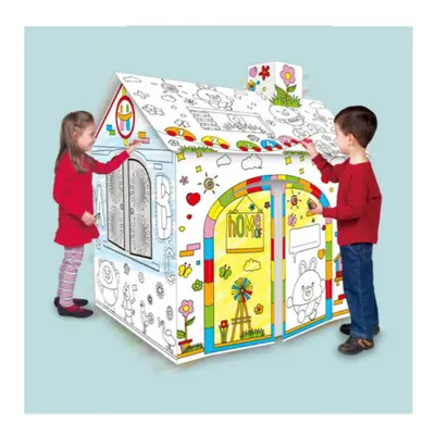 Children Coloring Cardboard Game Play House Painting Educational Toys