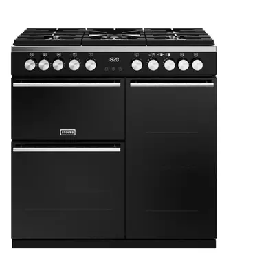 Stoves Precision Deluxe D900DF Black 90cm Dual Fuel Range Cooker