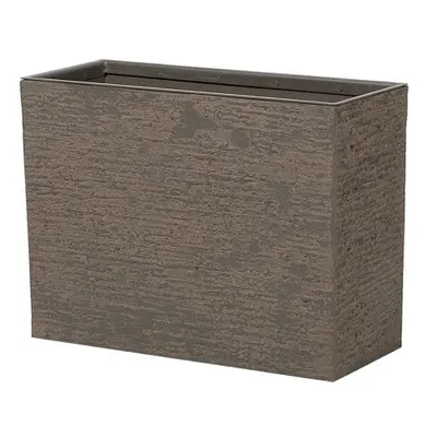 Rectangular Plant Pot x x cm Brown EDESSA