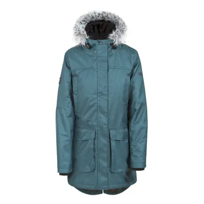 (6, Teal/Silver Grey) Trespass Womens Parka Jacket Waterproof Thundery