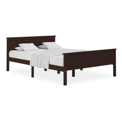 (dark brown, x cm) vidaXL Solid Wood Pine Bed Frame Wooden Bedstead Base Multi Sizes/Colours