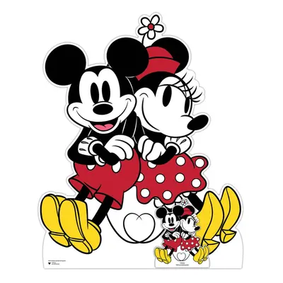 Mickey Mouse and Minnie Mouse Together Lifesize Cardboard Cutout / Standup