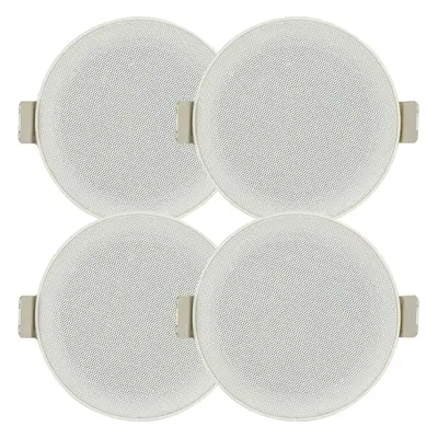 2x PAIR 3" Mini Low Profile Ceiling Speaker OHM Way Compact Mount Slim Line