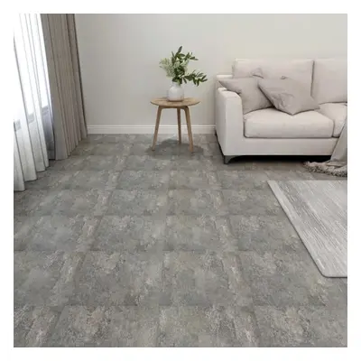 vidaXL 55x Self-adhesive Flooring Planks PVC 5.11 mÂ² Grey Laminate Floor Tile