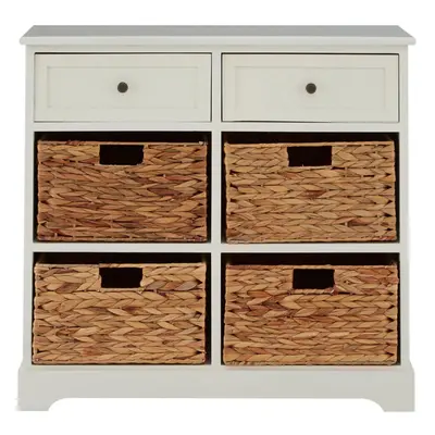 Premier Housewares Vermont Ivory Drawer Baskets Cabinet