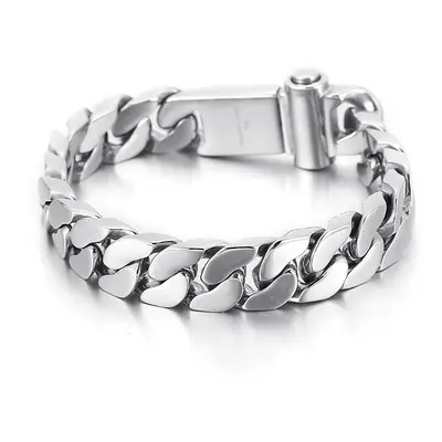 13mm Curbs Cuban Chain 316L Stainless Steel Men's Bracelet Jewelry Punk Link