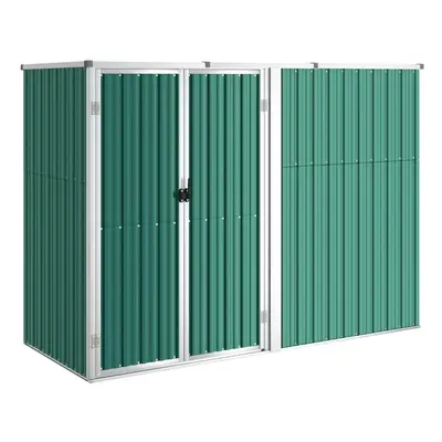 (green, x x cm) vidaXL Garden Tool Shed Blanket Box Outdoor Tool Storage Shed Galvanised Steel