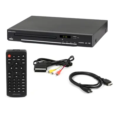 EMtronics DVD Player with HDMI and AV Cables