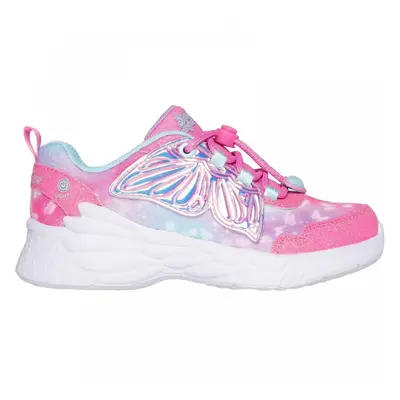 (10.5 (Children's)) Dream Racer - Wing Brites | Pink/Turquoise | Children's Light-up Butterfly T