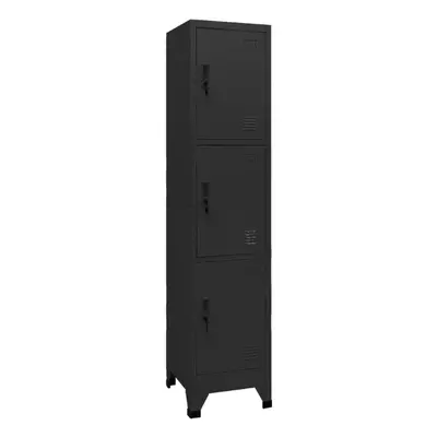 vidaXL Locker Cabinet Black cm Steel Storage Home Office Cabinet Furniture