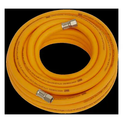 Air Hose 10m x Ø10mm Hybrid High-Visibility with 1/4"BSP Unions