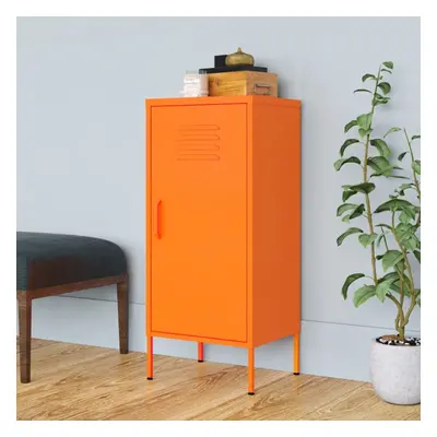 vidaXL Storage Cabinet Orange Steel Sideboard Cupboard Bookcase Book Cabinet