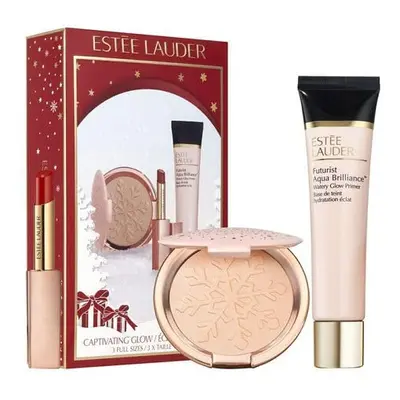 EstÃ©e Lauder Captivating Glow Makeup Set with FULL SIZE Primer, Highlighter and Lipstick (Colle