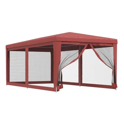 (Red, x x cm (L x W x H)) vidaXL Party Tent with Mesh Sidewalls Canopy Gazebo Multi Colours Mult