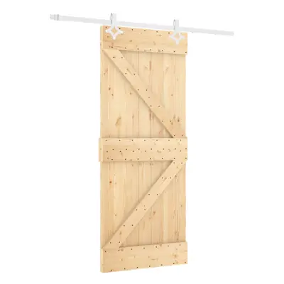 vidaXL Sliding Door with Hardware Set Interior Door Barn Door Solid Wood Pine