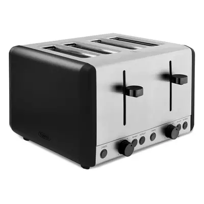 Black Slice Toaster 1800w Smoked Black Trim Tower Sera Kitchen Variable Brown