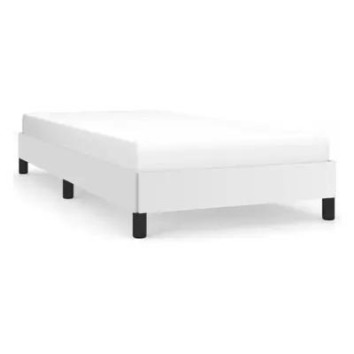 (white, cm/ 3ft single) vidaXL Bed Frame Mattress Foundation Upholstered Bed Bedstead Faux Leath