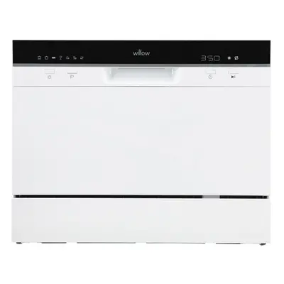 Willow WTTD6W 55cm Tabletop Dishwasher with Place Settings - White