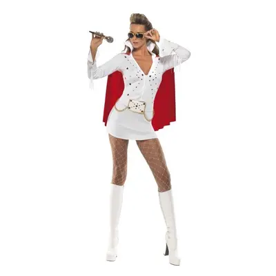 Smiffy's Women's Elvis Viva Las Vegas Costume, Dress & Cape, Size: 8-10, - - dress elvis costume