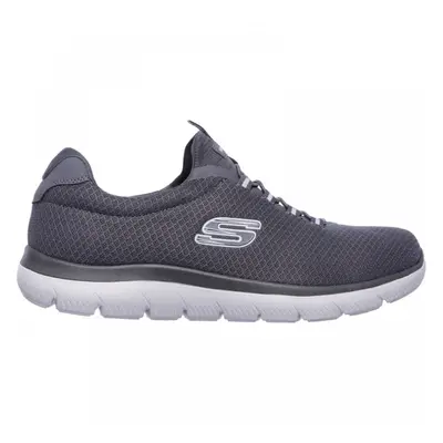 (12 (Adults')) Summits | Charcoal | Wide Fit | Men's Slip-on Trainers