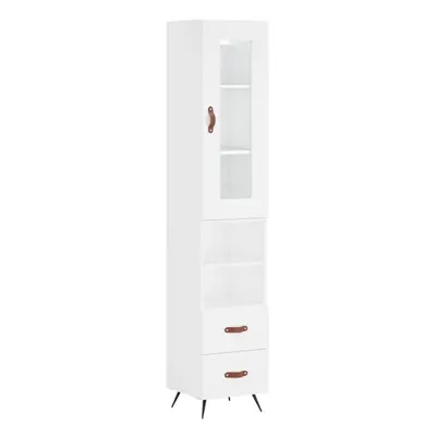 (white, drawers shelves) vidaXL Highboard Sideboard Tall Storage Cabinet Side Cabinet Engineered