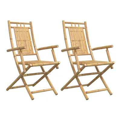 (53 x x cm, pcs) vidaXL Folding Garden Chairs Outdoor Chair Patio Dining Chair pcs Bamboo