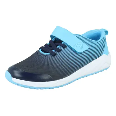 (Navy, UK 10.5 Child) Childrens Clarks Unisex Casual Trainers Aeon Pace - G Fit