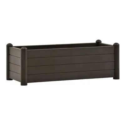 vidaXL Garden Raised Bed PP Mocha Outdoor Patio Planter Planting Plant Box