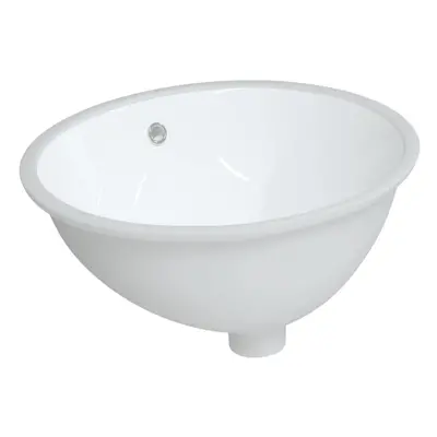 (49 x 40.5 x cm) vidaXL Bathroom Sink Basin Sink Wash Basin Toilet Basin White Oval Ceramic