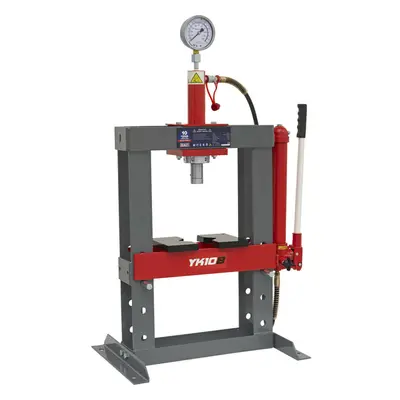 10 Tonne Hydraulic Bench Press - Detachable Pump & Ram - x Table Plates