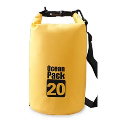 (Yellow, 20L) PVC Outdoor Diving Compression Swimming Dry Waterproof Bags Storage Bag For Unisex