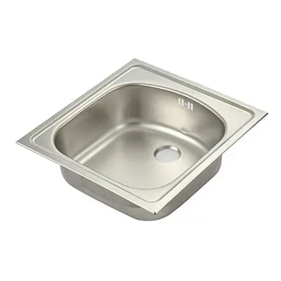 Kitchen Sink with Single Bowl Made of Stainless Steel Silk Eurostar ETN 610i 101.0067.344, Grey