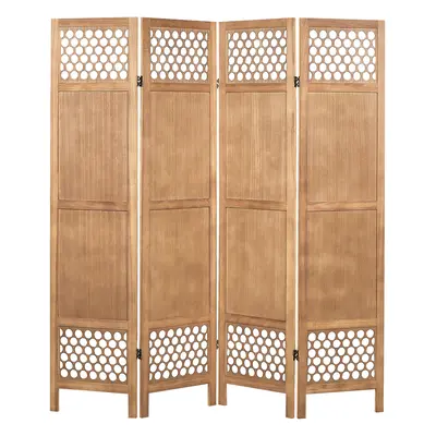 4 Panel Room Divider CERTOSA Light Wood